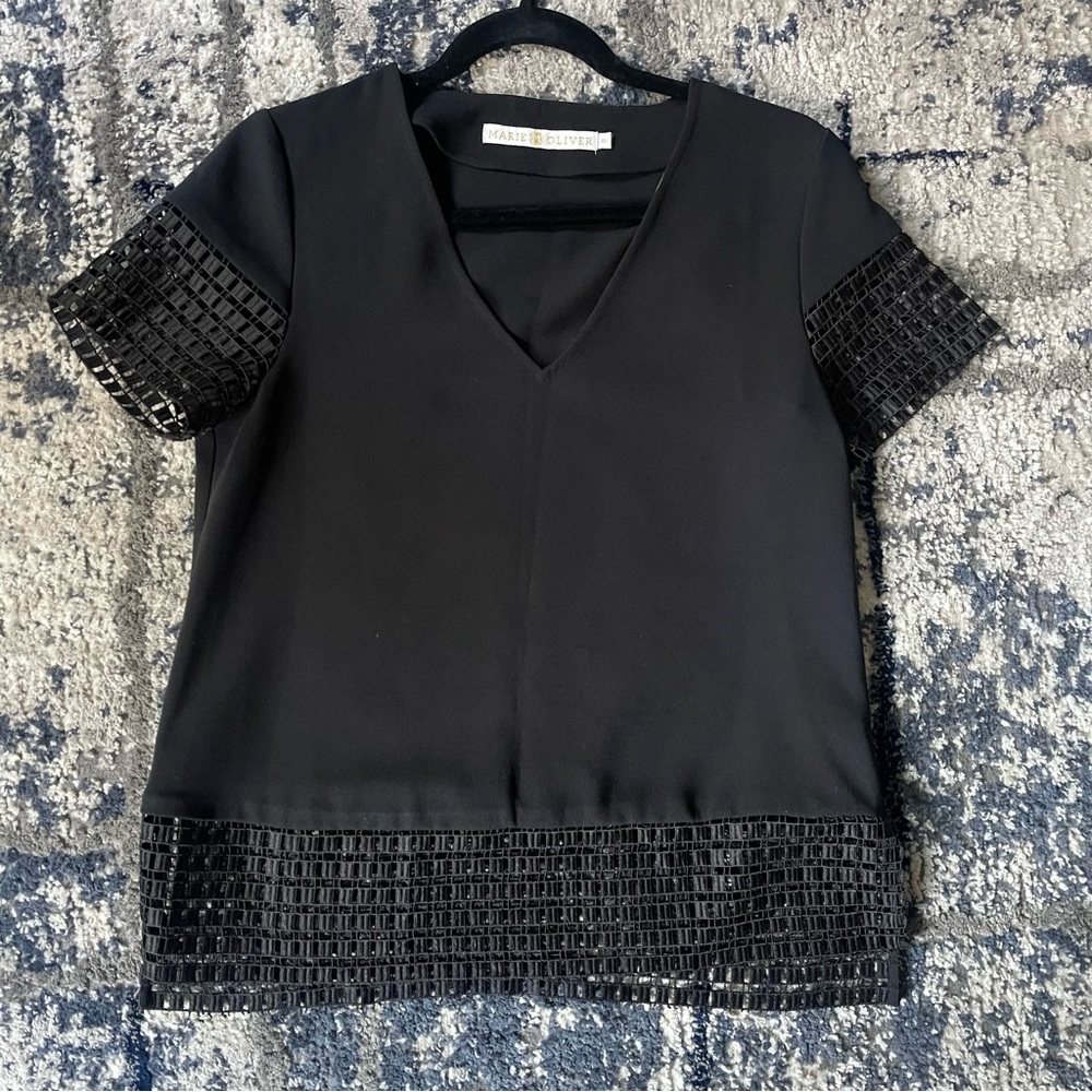 Marie Oliver Black Blouse‎ $250